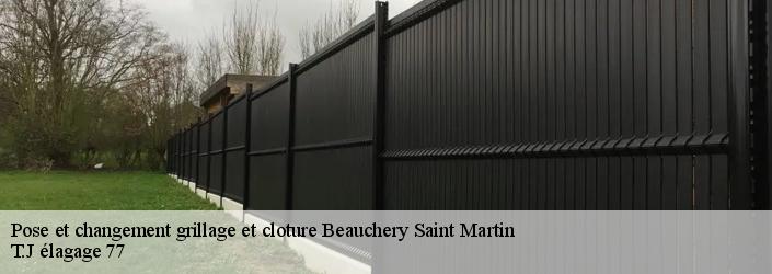 Pose et changement grillage et cloture  beauchery-saint-martin-77560 T.J élagage 77