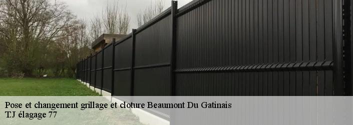 Pose et changement grillage et cloture  beaumont-du-gatinais-77890 T.J élagage 77