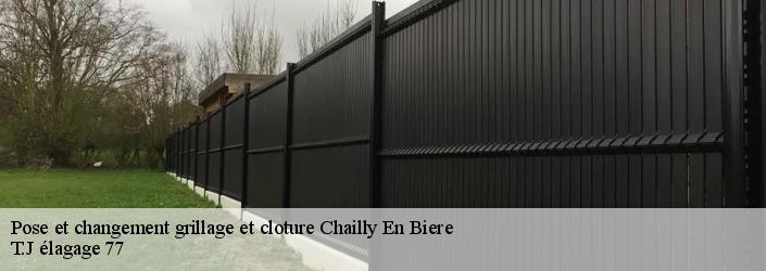 Pose et changement grillage et cloture  chailly-en-biere-77930 T.J élagage 77