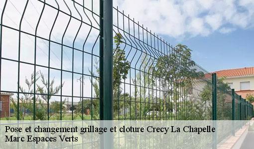 Pose et changement grillage et cloture  crecy-la-chapelle-77580 Marc Espaces Verts 