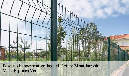 Pose et changement grillage et cloture  montdauphin-77320 Marc Espaces Verts 