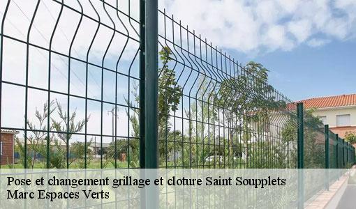 Pose et changement grillage et cloture  saint-soupplets-77165 Marc Espaces Verts 