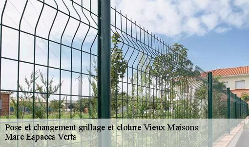 Pose et changement grillage et cloture  vieux-maisons-77320 Marc Espaces Verts 