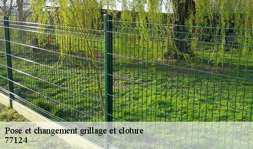 Pose et changement grillage et cloture  77124
