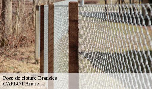 Pose de cloture bransles-77620 CAPLOT André