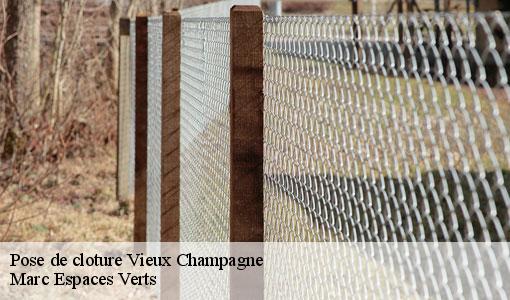Pose de cloture  vieux-champagne-77370 Marc Espaces Verts 